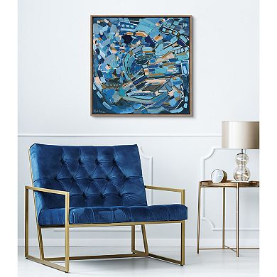 Sylvie Blue Dream Framed Canvas by Leah Nadeau