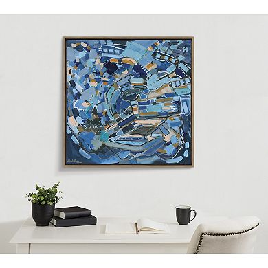 Sylvie Blue Dream Framed Canvas by Leah Nadeau