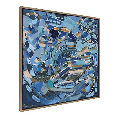 Sylvie Blue Dream Framed Canvas by Leah Nadeau