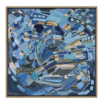 Sylvie Blue Dream Framed Canvas by Leah Nadeau