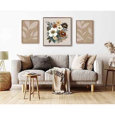 Sylvie Beaded Blossom Symphony Framed Canvas by Inkheart Designs