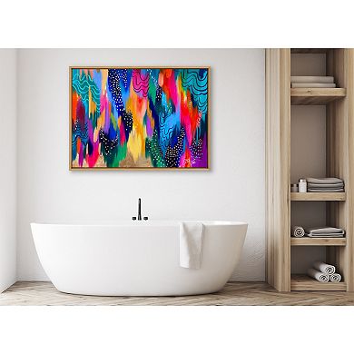 Sylvie EV Brushstroke 128 Framed Canvas by Jessi Raulet of Ettavee