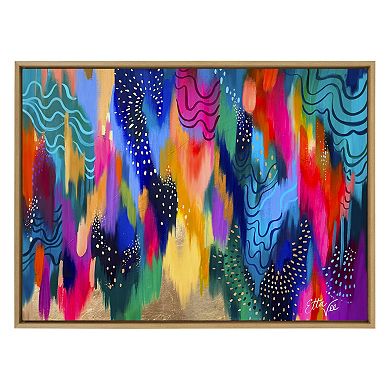 Sylvie EV Brushstroke 128 Framed Canvas by Jessi Raulet of Ettavee