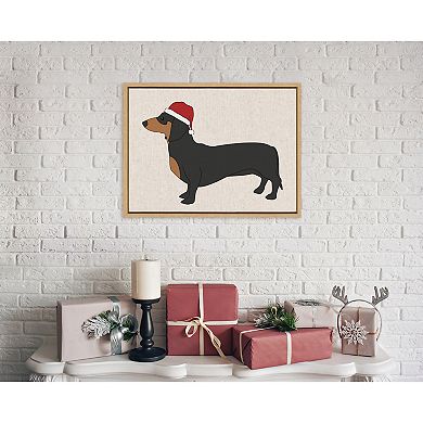 Sylvie Dachshund Through The Snow Framed Canvas by Jake Goossen
