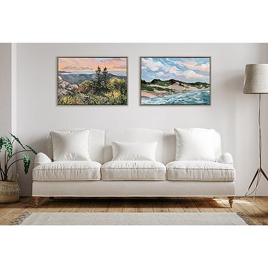 Sylvie Michigan Sand Dunes Framed Canvas by Emily Kenney