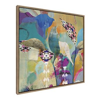 Sylvie Abstract Flower Love Framed Canvas by Nikki Chu