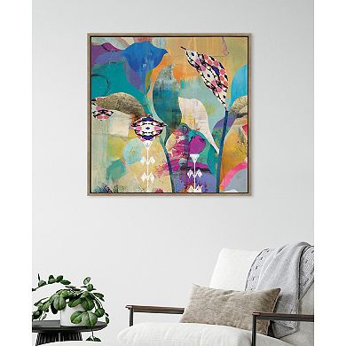 Sylvie Abstract Flower Love Framed Canvas by Nikki Chu