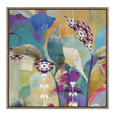 Sylvie Abstract Flower Love Framed Canvas by Nikki Chu