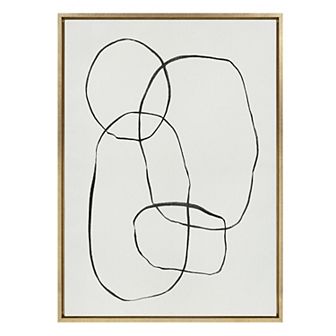 Sylvie 871 Modern Circles Framed Canvas by Teju Reval of SnazzyHues