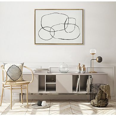 Sylvie 871 Modern Circles Framed Canvas by Teju Reval of SnazzyHues