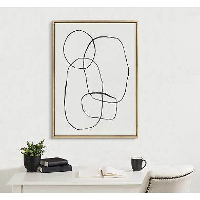 Sylvie 871 Modern Circles Framed Canvas by Teju Reval of SnazzyHues
