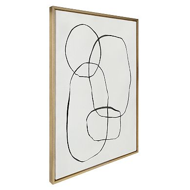 Sylvie 871 Modern Circles Framed Canvas by Teju Reval of SnazzyHues