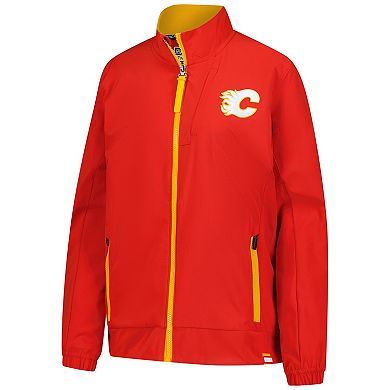 Women's Fanatics Red Calgary Flames Authentic Pro Rink Coaches Full-Zip Jacket