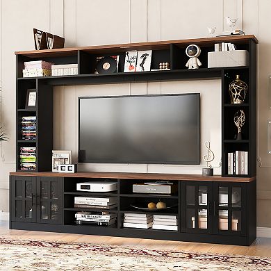 Merax Modern TV Stand Media Console with Cabinets