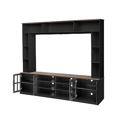 Merax Modern TV Stand Media Console with Cabinets