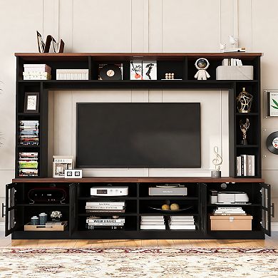 Merax Modern TV Stand Media Console with Cabinets