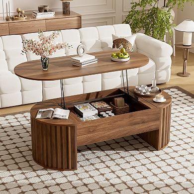 Merax 47.2''Lift Top Coffee Table with Hidden Compartment
