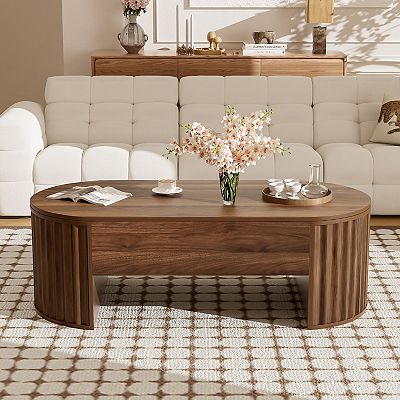 Merax 47.2''Lift Top Coffee Table with Hidden Compartment