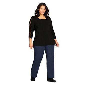 Avenue Women's Plus Size Tall Super Stretch Zip Pant