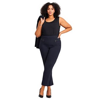 Avenue Women's Plus Size Tall Super Stretch Zip Pant