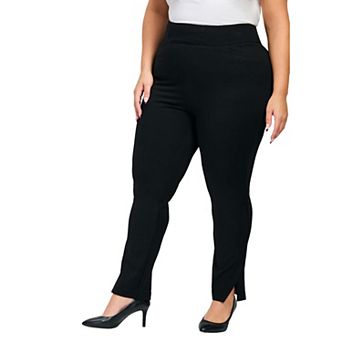 Avenue Women's Plus Size Eva Split Detail Ponte Pant