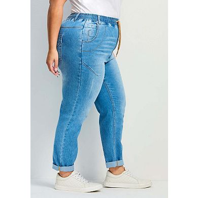 Avenue Women's Plus Size Taliah Denim Jogger