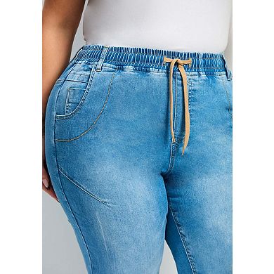 Avenue Women's Plus Size Taliah Denim Jogger