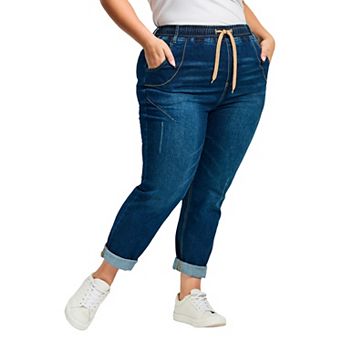 Avenue Women's Plus Size Taliah Denim Jogger