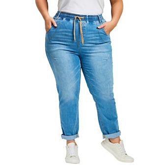 Avenue Women's Plus Size Taliah Denim Jogger