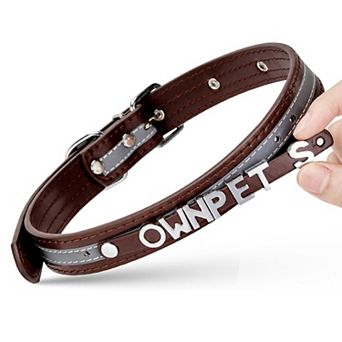 Adjustable Microfiber Leather Personalized Dog Collar