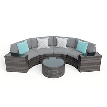 7 pc Curved Patio Sofa set