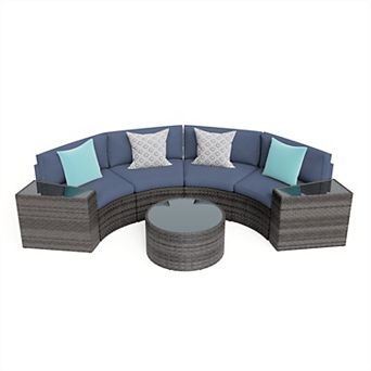 7 pc Curved Patio Sofa set