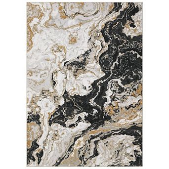 Garvee Contemporary Abstract Printed Area Rug Machine Washable for Living Room Bedroom Kitchen