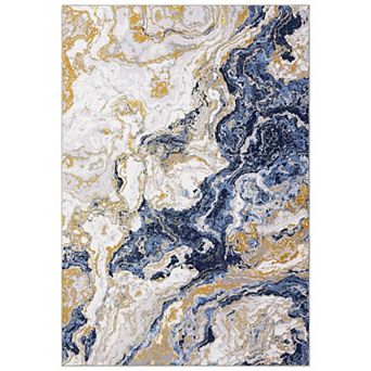 Garvee Contemporary Abstract Printed Area Rug Machine Washable for Living Room Bedroom Kitchen