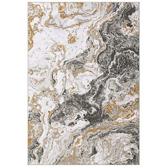 Garvee Contemporary Abstract Printed Area Rug Machine Washable for Living Room Bedroom Kitchen