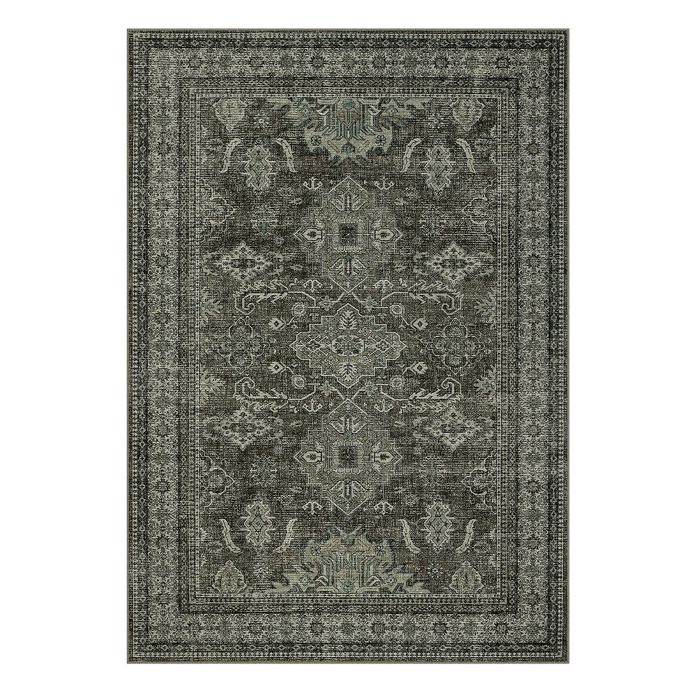 Garvee Washable Terry Velvet Vintage Floral Printed Non SlipArea Rug ...