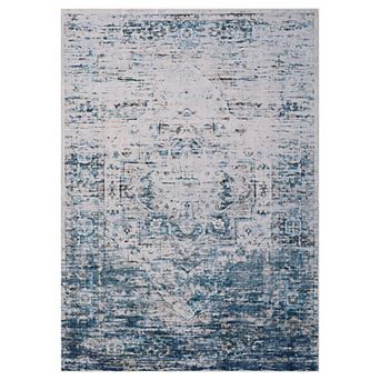 Garvee Vintage Distressed Printed Machine Washable Area Rug for Living Room Bedroom