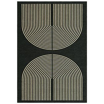 Garvee Modern Semicircle Arch Printed Machine Washable Area Rug for Living Room Bedroom Kitchen