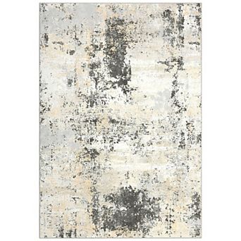 Garvee Pearl Velvet Machine Washable Modern Abstract Colorful Printed Indoor Area Rug
