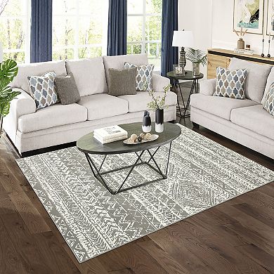Garvee Bohemia Dancing Ink Printed Washable Area Rug for Kitchen Bedroom Living Room