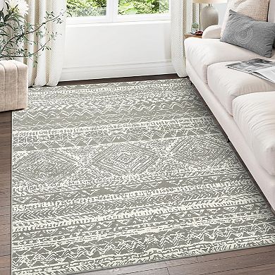 Garvee Bohemia Dancing Ink Printed Washable Area Rug for Kitchen Bedroom Living Room