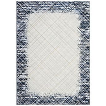 Garvee Modern Abstract Illusionary Border Printed Area Rug Soft Carpet for Living Room Bedroom