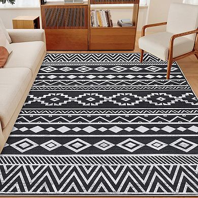Garvee Boho Geometric Printed Non Slip Area Rug Machine Washable for Indoor Decor