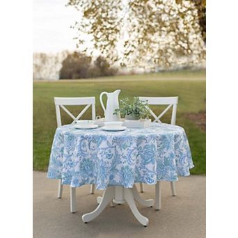 BrylaneHome 70 Round Katarina Floral Table Linen