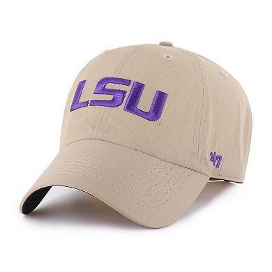 Men's '47 Khaki LSU Tigers Clean Up brrr° Adjustable Hat