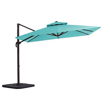 9x9ft Rectangular Patio Cantilever Umbrella with Crank & Tilt(Base not Included)