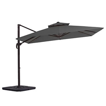 9x9ft Rectangular Patio Cantilever Umbrella with Crank & Tilt(Base not Included)