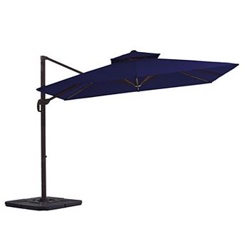 9x9ft Rectangular Patio Cantilever Umbrella with Crank & Tilt(Base not Included)