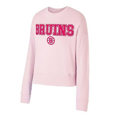 Women's Concepts Sport Pink Boston Bruins Tonal Pullover Sweatshirt