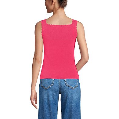 Women's Regular Lands' End Square Neck Tank Sweater